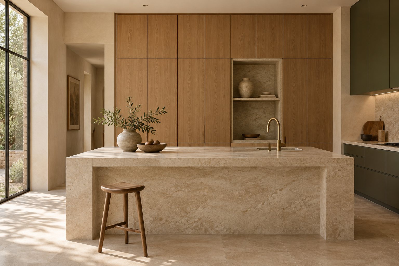 Oak kitchen design concept for Imur Custom Home